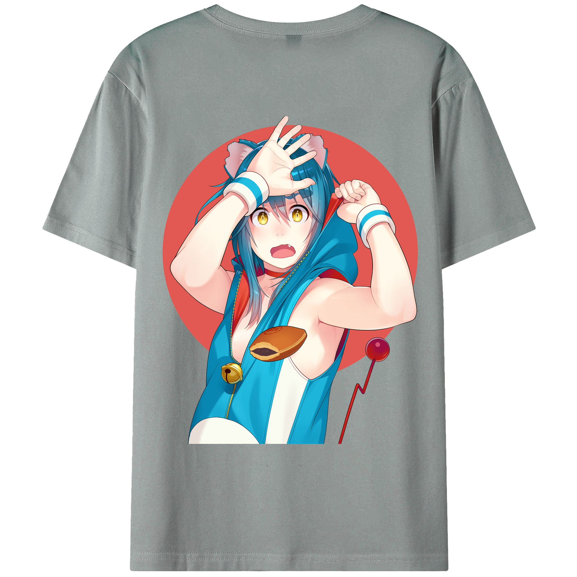 （画像用） ドラえもん Doraemon 綿100％ メンズ半袖Tシャツ（バックプリント） 通気性